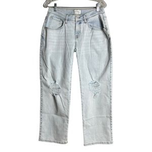 Sene x Emma Jeans Loose Straight‎ Blue Light Wash Slouchy Straight Leg